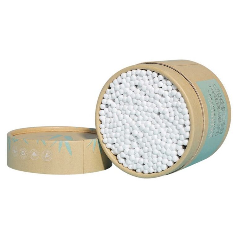 Paper Stick Cotton Swabs Eco-friendly Ear Cleaning Cotton Swabs with Double Round Bamboo Tips