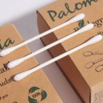 Paper Stick Cotton Swabs Disposable Qtips Paper Stick Cotton Ear Buds in Kraft Paper Box
