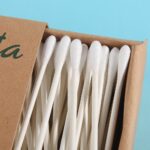 Paper Stick Cotton Swabs Disposable Qtips Paper Stick Cotton Ear Buds in Kraft Paper Box