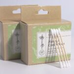 Wood & Bamboo Stick Cotton Swabs High Quality Wholesale Custom Eco Medical Reusable Bamboo Cotton Swab