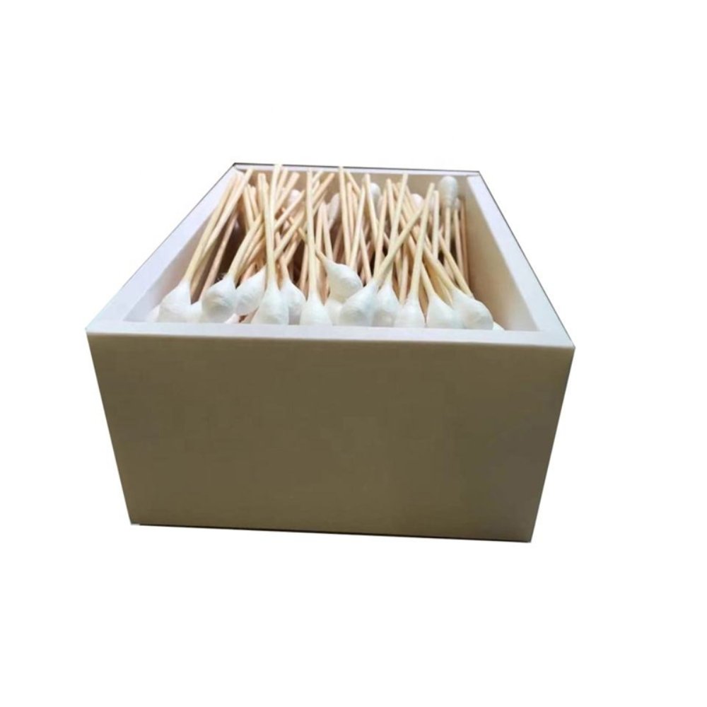 Wood & Bamboo Stick Cotton Swabs Cotton Swabs for Pet Oral Cleaning