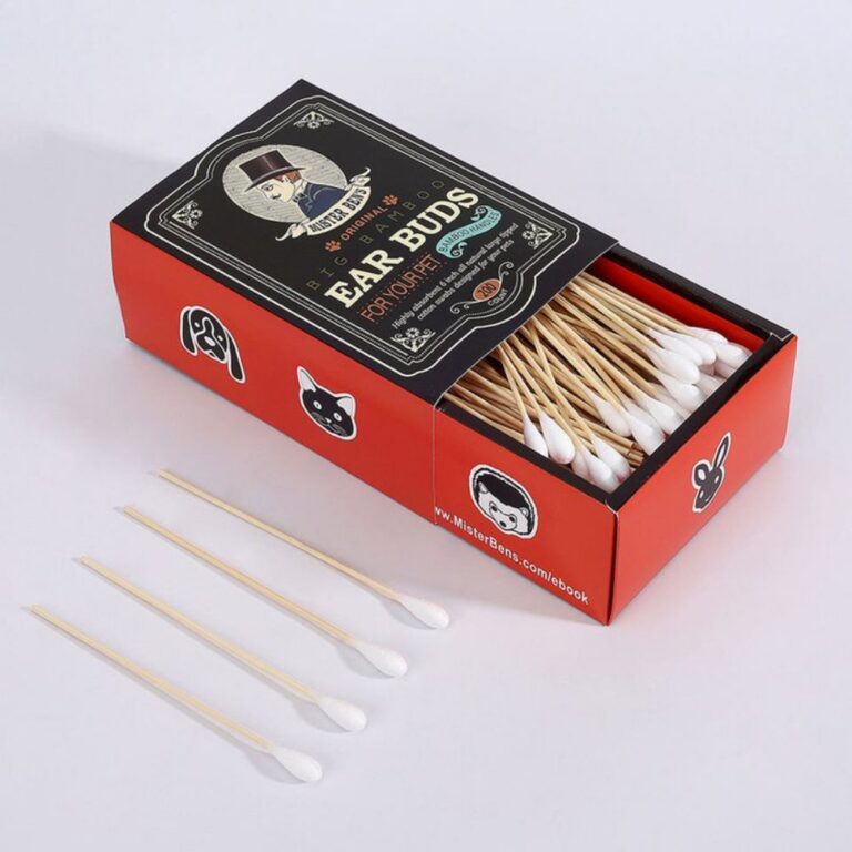 Wood & Bamboo Stick Cotton Swabs Long Cotton Swabs for Ear Care, Cleansing & Healthy Personal Care Products