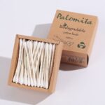 Paper Stick Cotton Swabs Disposable Qtips Paper Stick Cotton Ear Buds in Kraft Paper Box