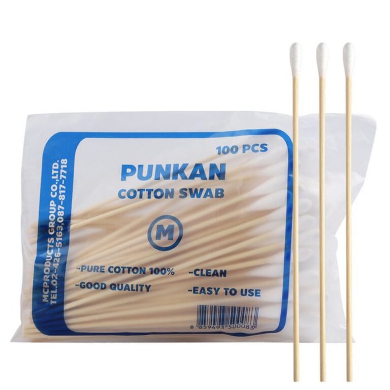 Wood & Bamboo Stick Cotton Swabs 6-inch single-tipped bamboo swabs
